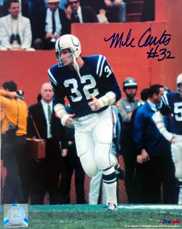 Mike Curtis Autographed Baltimore Colts NFL Licensed 8x10 Photo #32 imperfect- COA/CSA Show Ticket-Powers Sports Memorabilia