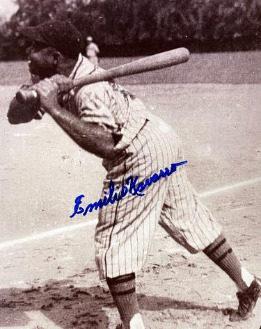 Emilio Navarro Autographed Cuban Stars Negro League Vintage B&W 8x10 Photo imperfect- COA-Powers Sports Memorabilia