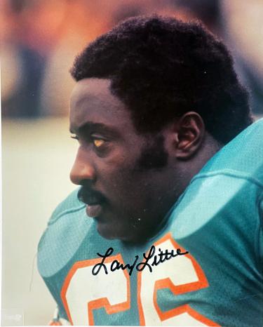Larry Little Autographed Miami Dolphins NFL Licensed 8x10 Photo imperfect- COA (HOF/17-0)-Powers Sports Memorabilia