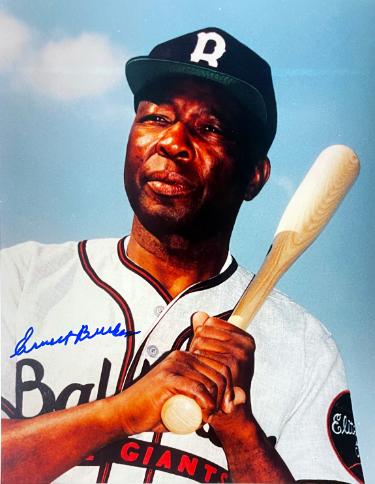 Ernest Burke Autographed Baltimore Elite Giants Negro League 8x10 Photo imperfect- COA-Powers Sports Memorabilia