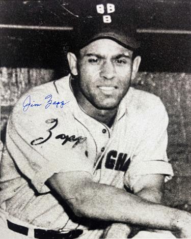 Jim Zapp Autographed Birmingham Black Barons Negro League Vintage B&W 8x10 Photo- BP Sports COA-Powers Sports Memorabilia