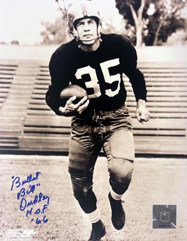 Bill Dudley Autographed Pittsburgh Steelers Vintage 8x10 Photo dual Bullet/HOF 66 imperfect- COA/Show Ticket-Powers Sports Memorabilia
