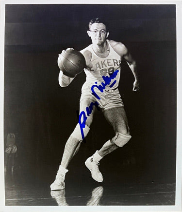 George Mikan Autographed Minneapolis Lakers Vintage 8x10 Photo imperfect- COA (HOF) - CTBL_043105-Powers Sports Memorabilia