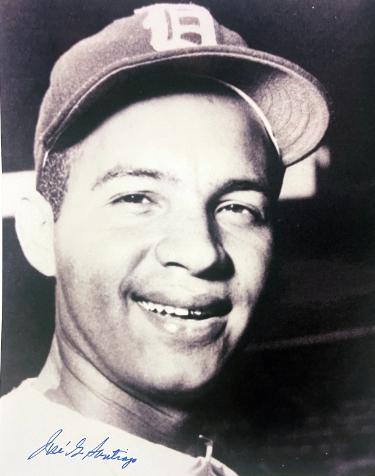 Jose G Santiago Autographed Cleveland Vintage B&W 8x10 Photo imperfect- CSA COA/Show Ticket-Powers Sports Memorabilia