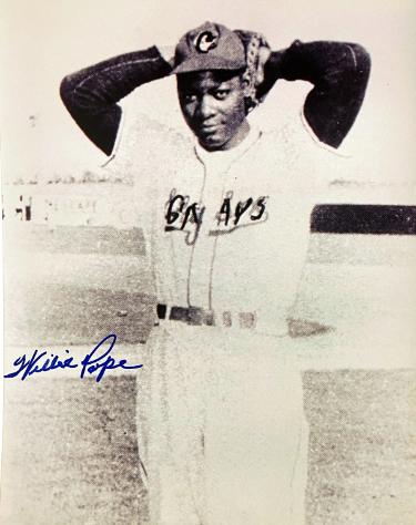 Willie Pope Autographed Homestead Grays Negro League 8x10 Photo imperfect- COA/CSA Show Ticket/Photo-Powers Sports Memorabilia