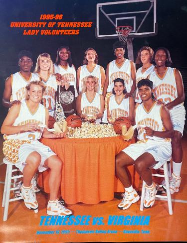 1995-96 Lady Vols 11x14 Promo Photo vs Virginia 11/19/1995 imperfect-Powers Sports Memorabilia