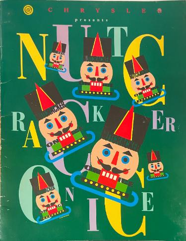 1995 Nutcracker on Ice Skating Program Autographed by 4 skaters-Peggy Fleming/Nicole Bobek/Todd Eldredge/Brian Orser- COA-Powers Sports Memorabilia