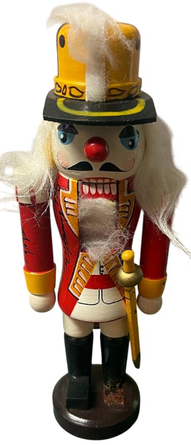 1995 Nutcracker on Ice Skating Event Autographed by 4- Peggy Fleming/Nicole Bobek/Todd Eldredge/Brian Orser imperfect- COA (9.5" tall-Powers Sports Memorabilia