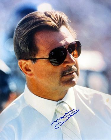 Mike Ditka Autographed Chicago Bears 8x10 Photo imperfect- NFL Alumni, Inc. LOA (HOF/SB Champ)-Powers Sports Memorabilia