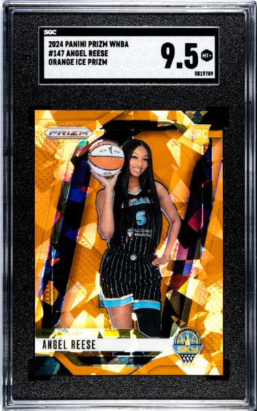 Angel Reese 2024 Panini Prizm WNBA Orange Ice Prizm Rookie Card (RC) #147- SGC Graded 9.5 Mint+ (Chicago Sky)-Powers Sports Memorabilia