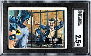 Batman 1966 Topps The Joker In Jail Card #13- SGC Graded 2.5 Good+-Powers Sports Memorabilia