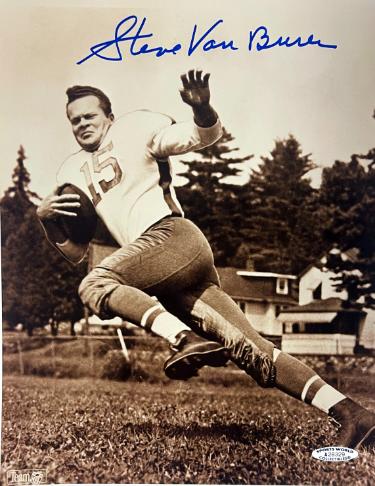 Steve Van Buren Autographed Philadelphia Eagles NFL Licensed Vintage Sepia Tone 8x10 Photo- Sports World Collectibles #A28329/COA-Powers Sports Memorabilia