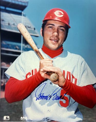 Johnny Bench Autographed Cincinnati Reds MLB Licensed 8x10 Photo- Tuff Stuff COA (HOF/Big Red Machine)-Powers Sports Memorabilia