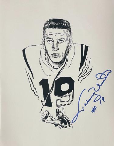 Johnny Unitas Autographed Baltimore Colts 8.5x11 Photo/Lithograph #19- COA (HOF)-Powers Sports Memorabilia