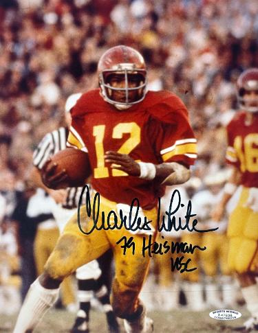 Charles White Autographed USC Trojans 8x10 Photo 79 Heisman- Sports World Authentication #A47638-Powers Sports Memorabilia