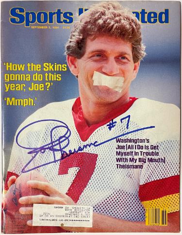 Joe Theismann Autographed Sports Illustrated Full Magazine September 3, 1984- Tuff Stuff COA (Washington-Powers Sports Memorabilia