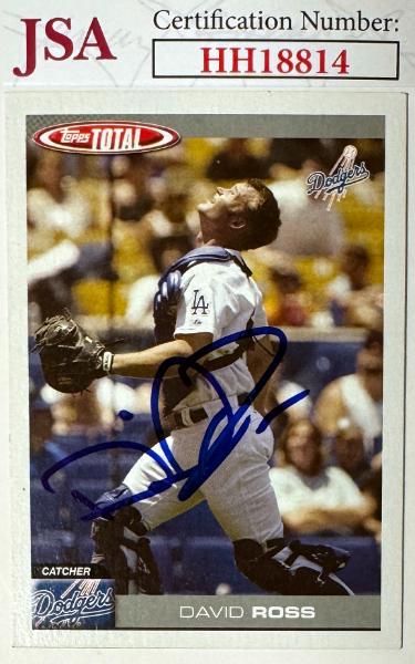 David Ross Autographed 2004 Topps Total Baseball On Card Auto #138- JSA #HH18814 (Los Angeles Dodgers)-Powers Sports Memorabilia