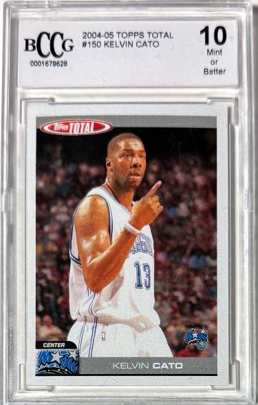 Kelvin Cato 2004-05 Topps Total Card #150- BCCG Graded 10 Mint or Better (Orlando Magic)-Powers Sports Memorabilia