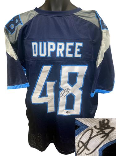 Bud Dupree Autographed Tennessee Navy Custom Stitched Pro Style Football Jersey #48 XL- Beckett Witnessed-Powers Sports Memorabilia
