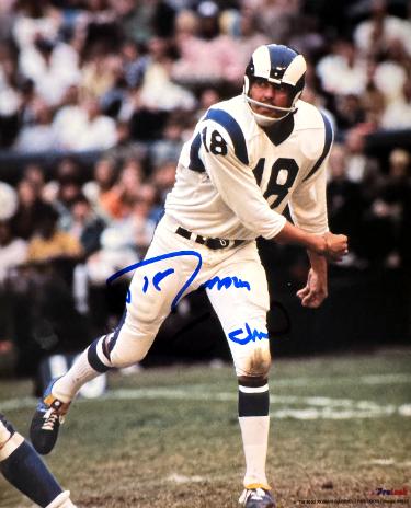 Roman Gabriel Autographed Los Angeles Rams NFL Licensed 8x10 Photo #18 imperfect- COA-Powers Sports Memorabilia