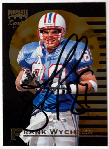 Frank Wycheck Autographed 1997 Pinnacle Zenith On Card Auto #35- COA (Oilers/Titans)-Powers Sports Memorabilia