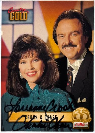 Lorianne Crook/Charlie Chase (Crook & Chase) 1993 Sterling Country Gold On Card Dual Auto #108-Powers Sports Memorabilia