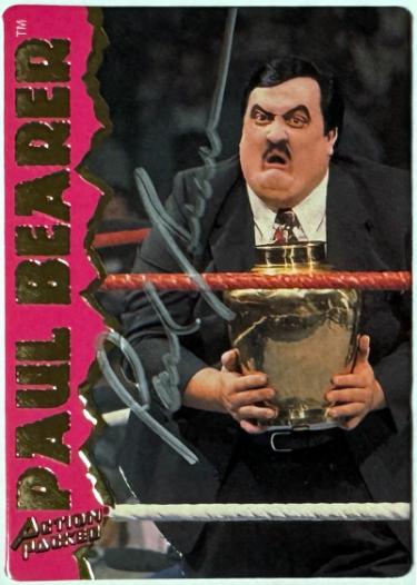 Paul Bearer Autographed 1995 Action Packed WWE WWF On Card Auto #16- RARE?Çô COA (Mgr The Undertaker/Funeral Parlor)-Powers Sports Memorabilia