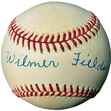 Wilmer Fields Autographed Official ROAL Rawlings American League Baseball toned- COA (Homestead Grays)-Powers Sports Memorabilia