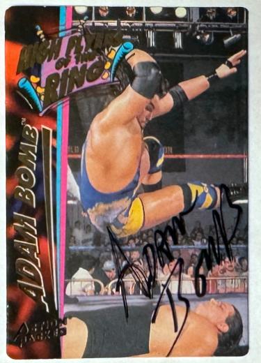 Adam Bomb Autographed 1995 Action Packed WWF Rookie On Card Auto #39 (RC)- COA-Powers Sports Memorabilia