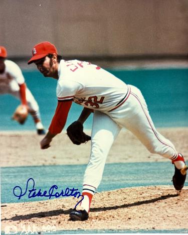 Steve Carlton Autographed St. Louis Cardinals MLB Licensed 8x10 Photo- Tuff Stuff COA (HOF)-Powers Sports Memorabilia