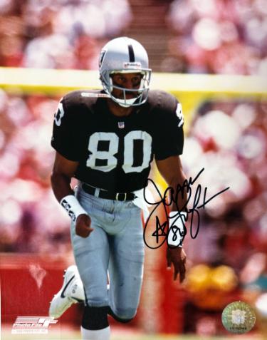 James Lofton Autographed Los Angeles Raiders NFL Licensed 8x10 Photo #80 minor dings- COA (HOF)-Powers Sports Memorabilia