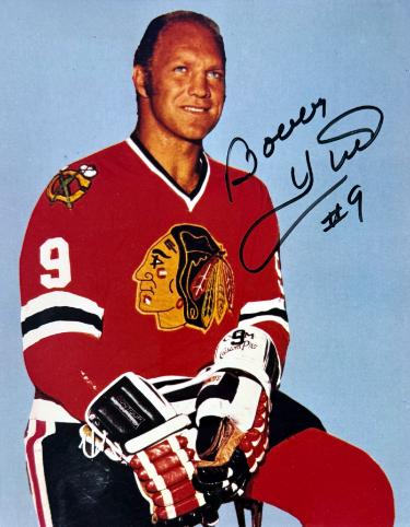 Bobby Hull Autographed Chicago Blackhawks 8x10 Photo #9 minor dings- COA (HOF)-Powers Sports Memorabilia