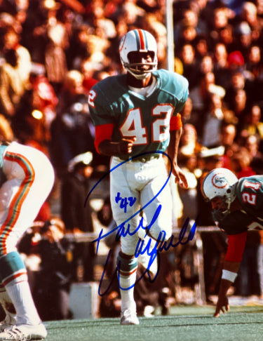 Paul Warfield Autographed Miami Dolphins NFL Licensed 8x10 Photo #42 minor dings- Tuff Stuff COA (HOF)-Powers Sports Memorabilia