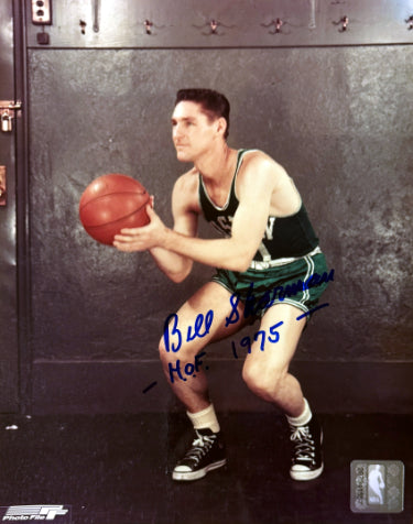 Bill Sharman Autographed Boston Celtics NBA Licensed 8x10 Photo HOF 1975 minor dings/crease-COA-Powers Sports Memorabilia