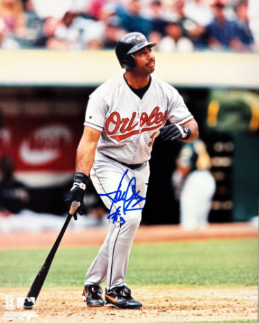 Harold Baines Autographed Baltimore Orioles MLB Licensed 8x10 Photo #3 minor dings- COA/Show Ticket (HOF)-Powers Sports Memorabilia