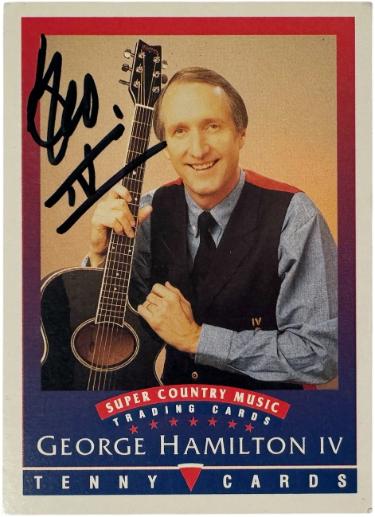 George Hamilton IV Autographed 1992 Tenny Cards Super Country Music On Card Auto- COA-Powers Sports Memorabilia