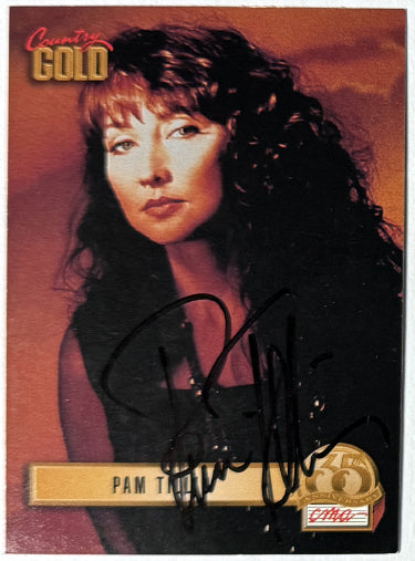 Pam Tillis Autographed 1993 Sterling Country Gold CMA 35TH Anniversary On Card Auto #90 (Country Music Artist/Singer) - CTBL_043500-Powers Sports Memorabilia