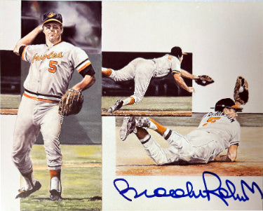 Brooks Robinson Autographed Baltimore Orioles MLB Licensed 8x10 Photo- Collector's Showcase COA/Show Ticket/Photo-Powers Sports Memorabilia