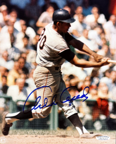Orlando Cepeda Autographed San Francisco Giants MLB Licensed 8x10 Photo- Sports World Collectibles #A47610/COA (HOF)-Powers Sports Memorabilia