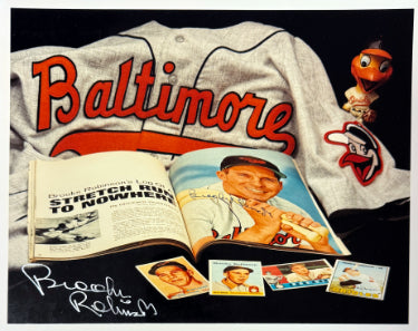 Brooks Robinson Autographed Baltimore Orioles 8x10 Photo minor dings- Collector's Showcase COA/Show Ticket/Photo (HOF)-Powers Sports Memorabilia