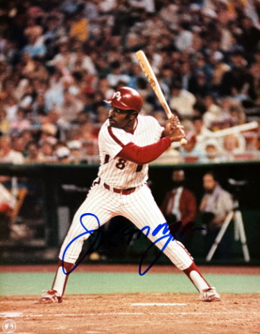 Joe Morgan Autographed Philadelphia Phillies MLB Licensed 8x10 Photo minor dings- Tuff Stuff COA (HOF)-Powers Sports Memorabilia
