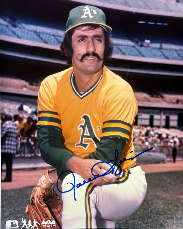 Rollie Fingers Autographed Oakland A's MLB Licensed 8x10 Photo minor dings- Stacks of Plaques COA (HOF)-Powers Sports Memorabilia