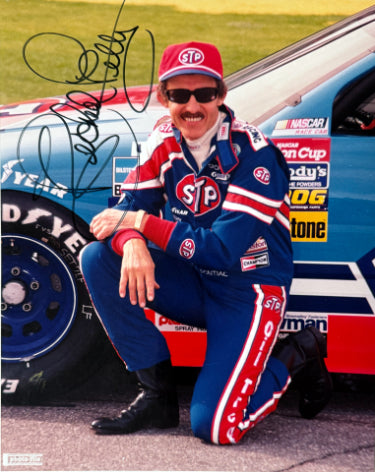 Richard Petty Autographed NASCAR 8x10 Photo minor dings- COA (The King/HOF)-Powers Sports Memorabilia