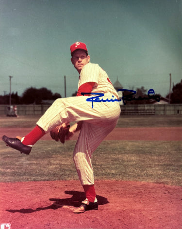 Robin Roberts Autographed Philadelphia Phillies MLB Licensed 8x10 Photo minor dings- COA (HOF)-Powers Sports Memorabilia