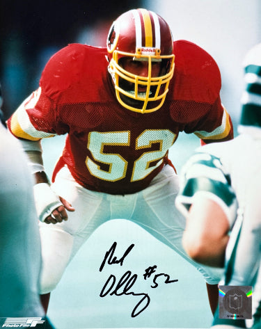 Neal Olkewicz Autographed Washington NFL Licensed 8x10 Photo #52- Collector's Showcase COA/Show Ticket-Powers Sports Memorabilia