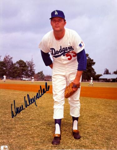 Don Drysdale Autographed Los Angeles Dodgers MLB Licensed 8x10 Photo minor dings- NFL Alumni, Inc. LOA (HOF/9X All Star)-Powers Sports Memorabilia