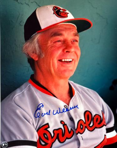 Earl Weaver Autographed Baltimore Orioles MLB Licensed 8x10 Photo minor dings- Tuff Stuff LOA/Show Ticket (HOF/Coach)-Powers Sports Memorabilia
