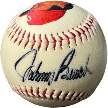 Johnny Bench Autographed Fotoball USA MLB Baseball- /500- light sig- Fotoball USA COA (Cincinnati Reds)-Powers Sports Memorabilia
