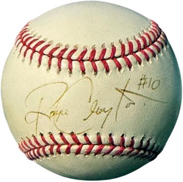 Royce Clayton Autographed Rawlings Official Major League Baseball #10 imperfect- COA (Giants/Cardinals)-Powers Sports Memorabilia
