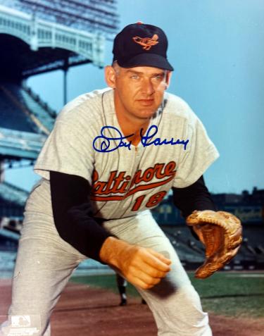 Don Larsen Autographed Baltimore Orioles MLB Licensed 8x10 Photo minor dings- COA/Show Ticket-Powers Sports Memorabilia